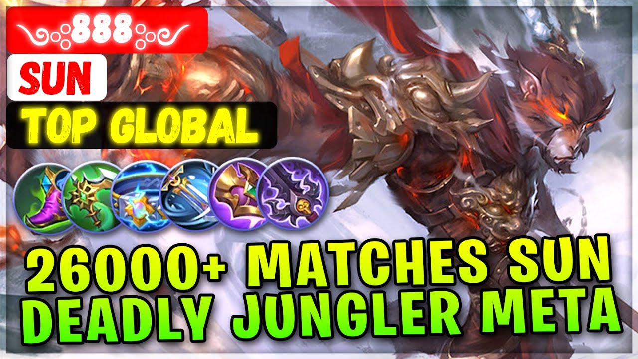 26000+ Matches Sun Deadly Jungler Meta [ Top Global Sun ] ༺888༻ - Mobile Legends Emblem And Build