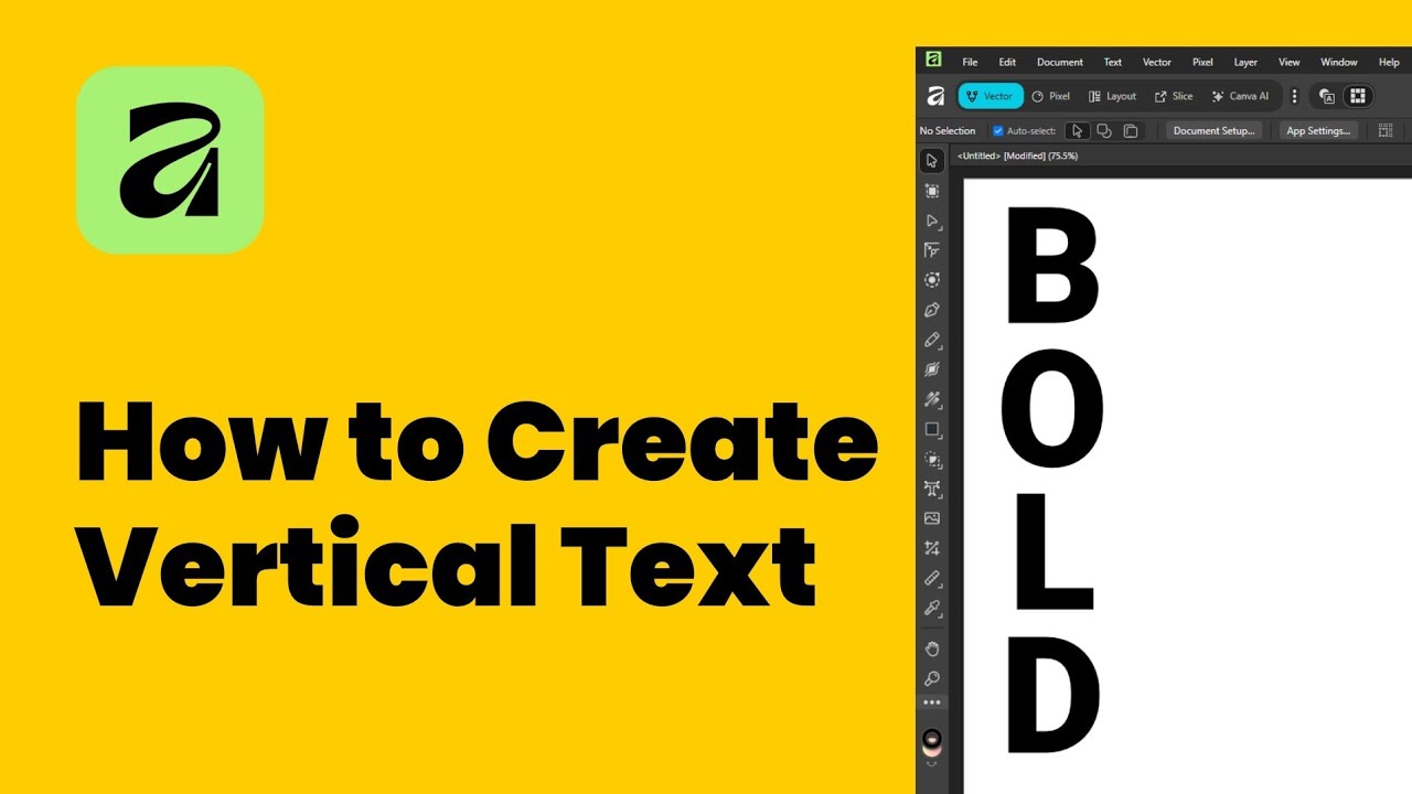 How to Create Vertical Text in Affinity 