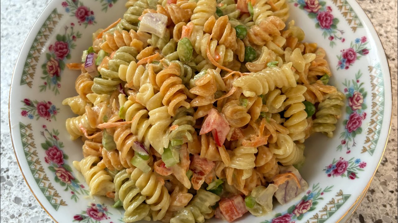 HOW TO MAKE ROTINI PASTA SALAD (SALADE MAKAWONI) | EASY HAITIAN MACARONI SALAD RECIPE 