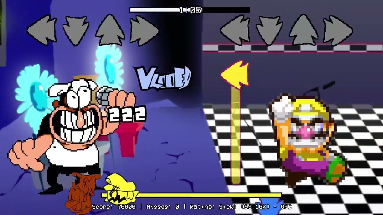 FNF - Unlikely Rivals But Peppino vs Wario Playable