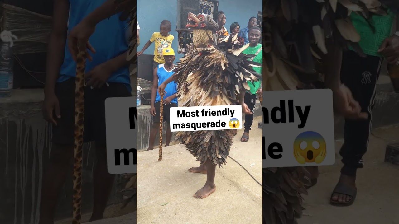 Most friendly masquerade in Africa 😱 watch this video. #masquerade #africa #world #fy #youtubeshorts