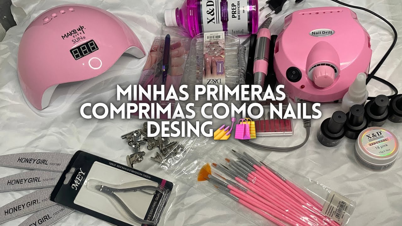 MONTANDO UM STUDIO DE NAILS EM CASA PARTE 1: MINHAS PRIMEIRAS COMPRINHAS COMO NAILS DESING🛍️💅
