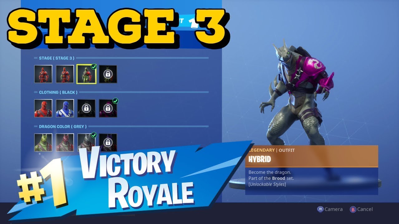 STAGE 3 HYBRID Skin Gameplay In Fortnite Battle Royale
