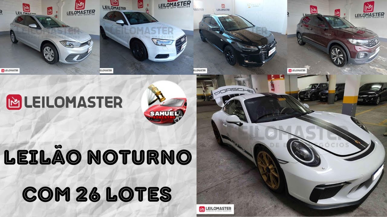 LIVE DE LEIL&Atilde;O DE VE&Iacute;CULOS NO LEILOMASTER COM 26 LOTES 05.04.2023