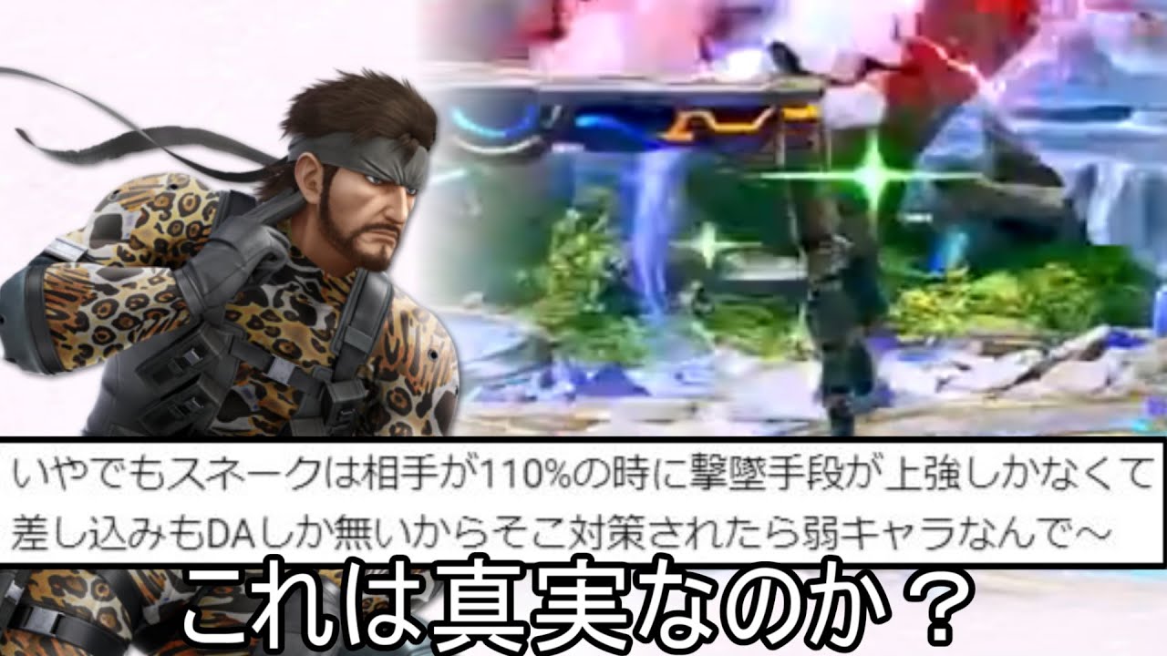 スネークで撃墜手段は上強のみ、差込みはDAだけでVIPに行けるのか検証した結果www【スマブラSP】
