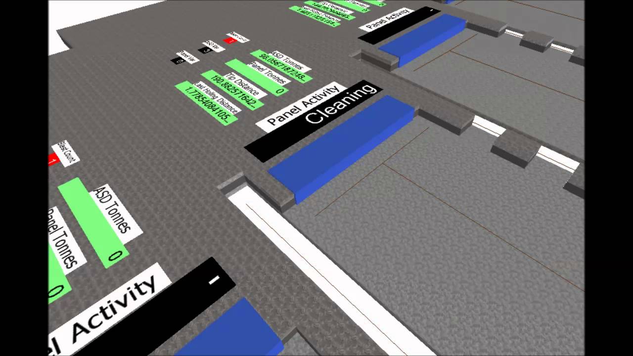 Narrow Reef Mechanized Mining Simulation in Simio
