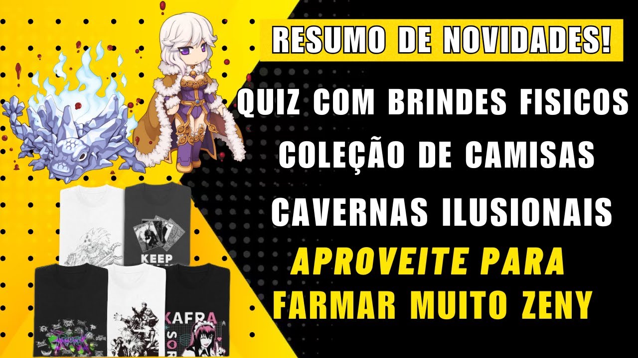 Ragnarok Latam novidades da semana: Quiz com brindes, coleção de camisas e cavernas ilusionais