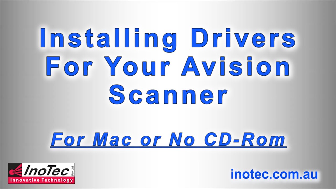Installing Drivers & Connecting your Avision Scanner - Mac or no CD-ROM