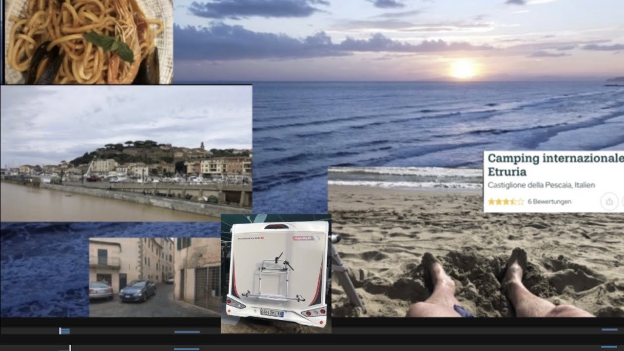 Urlaub Italien Sept. 2022 - Teil 5 Camping  Etruria Castiglione della Pescaia Mittelmeer wir kommen