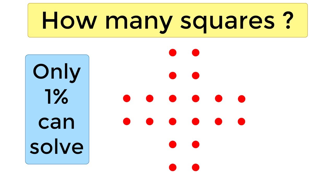 Only 1% of people can solve. How many squares?