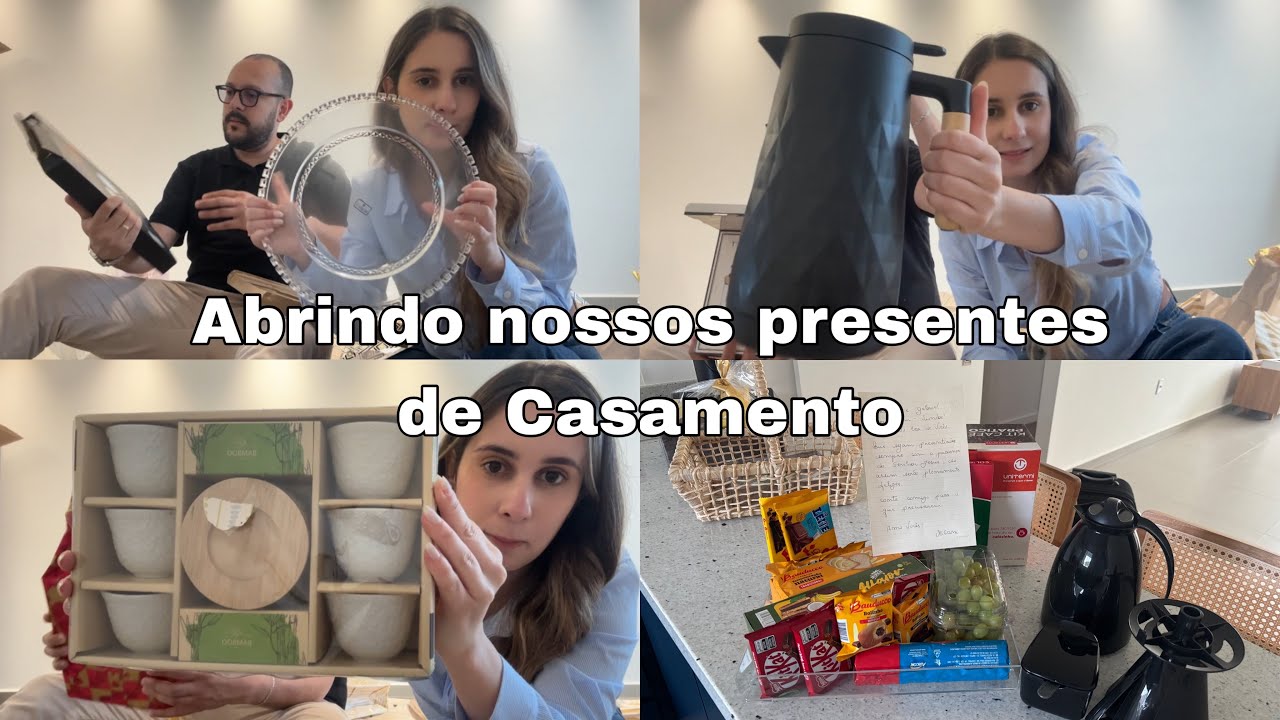ABRINDO NOSSOS PRESENTES DE CASAMENTO 🤍