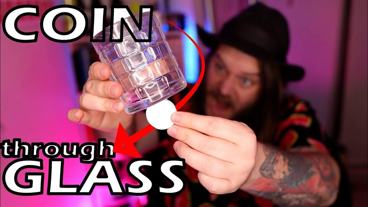 How To Put A Coin Through Glass - 3 Ways To Impossibly Put A Coin Through Glass!!