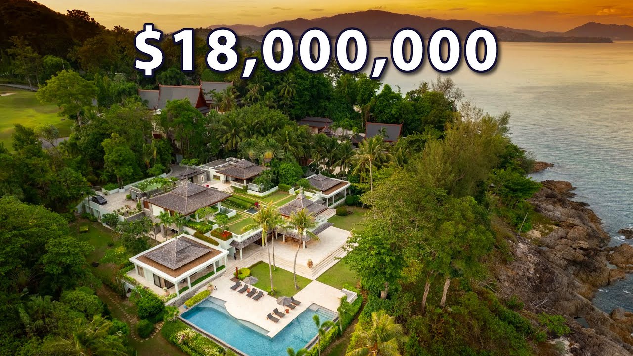 Touring a Magnificent $18M Phuket BEACHFRONT LUXURY VILLA with 270&deg; sea views
