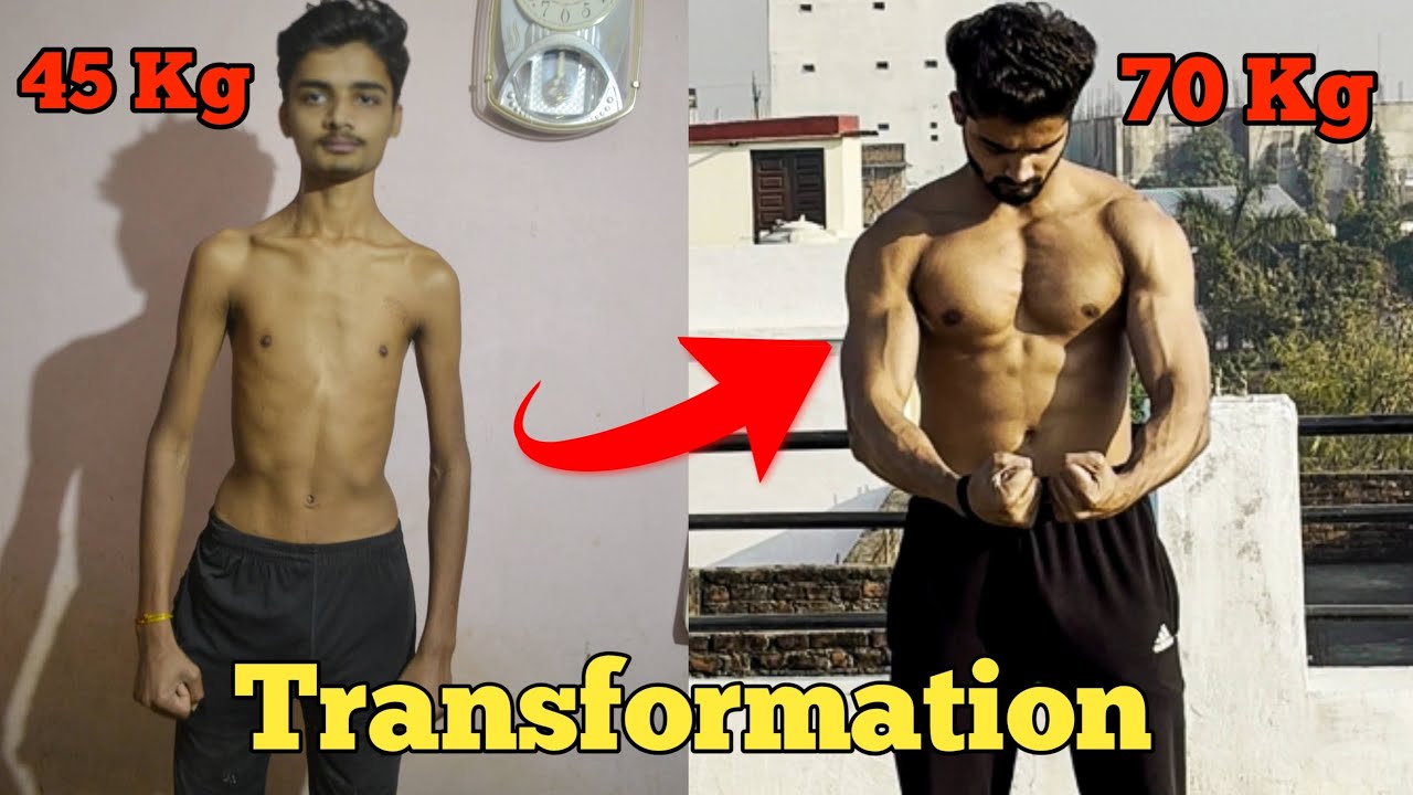 Natural body transformation | 45 Kg to 70 Kg 🔥 