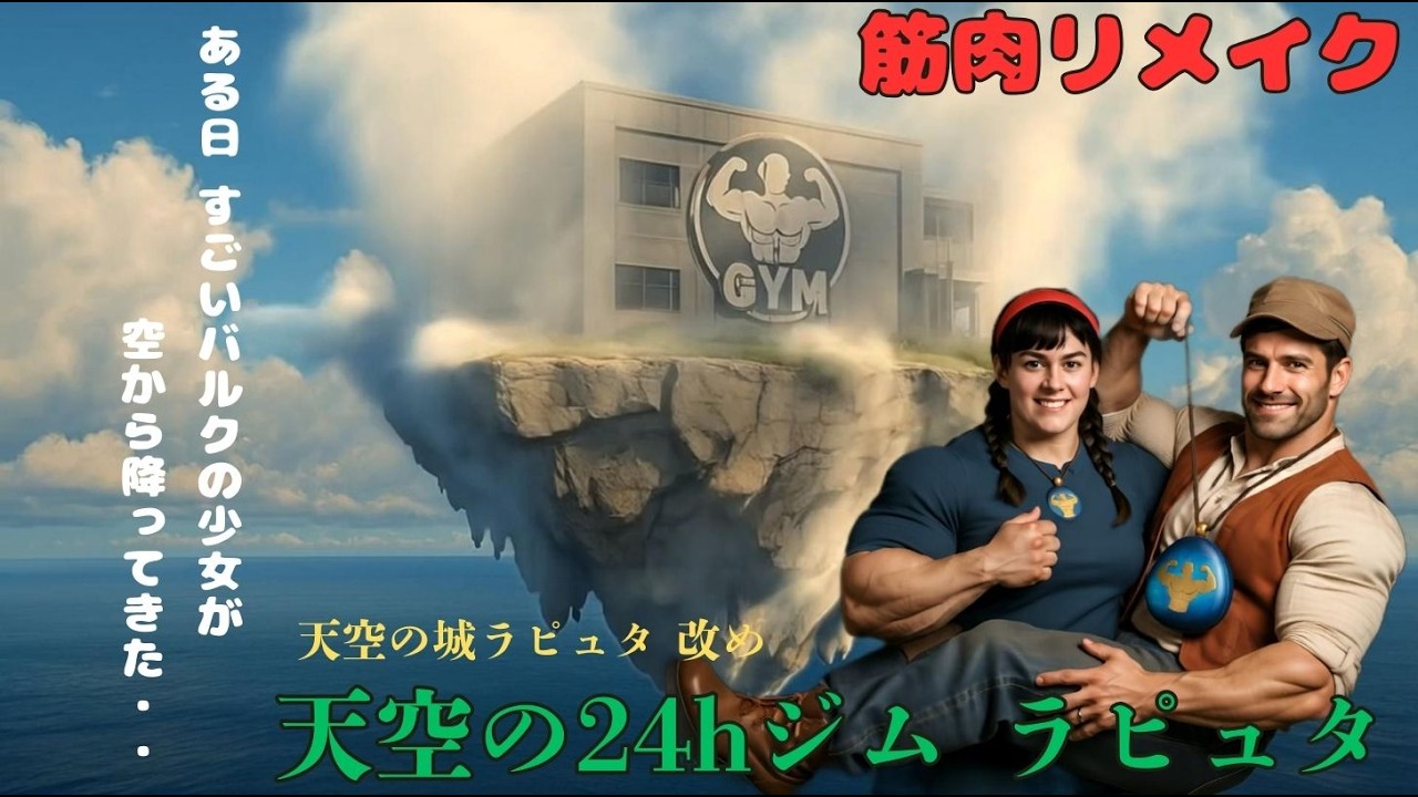 筋肉リメイク 『天空の24hジム ラピュタ』の主題歌「バルクをのせて」