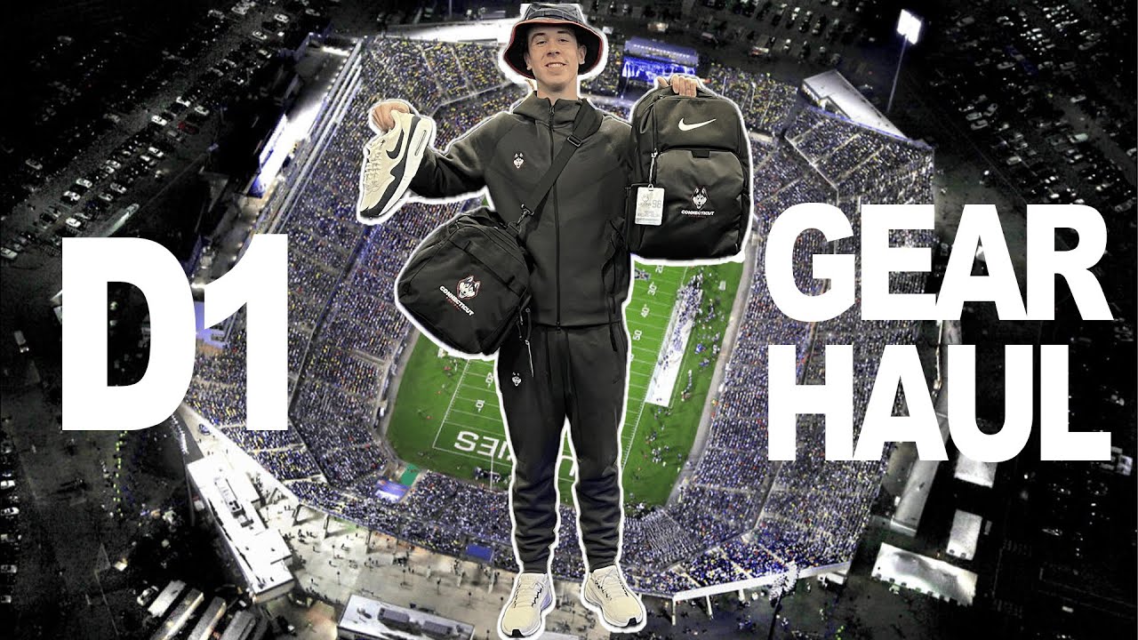 D1 COLLEGE FOOTBALL PLAYERS GEAR HAUL “UCONN”