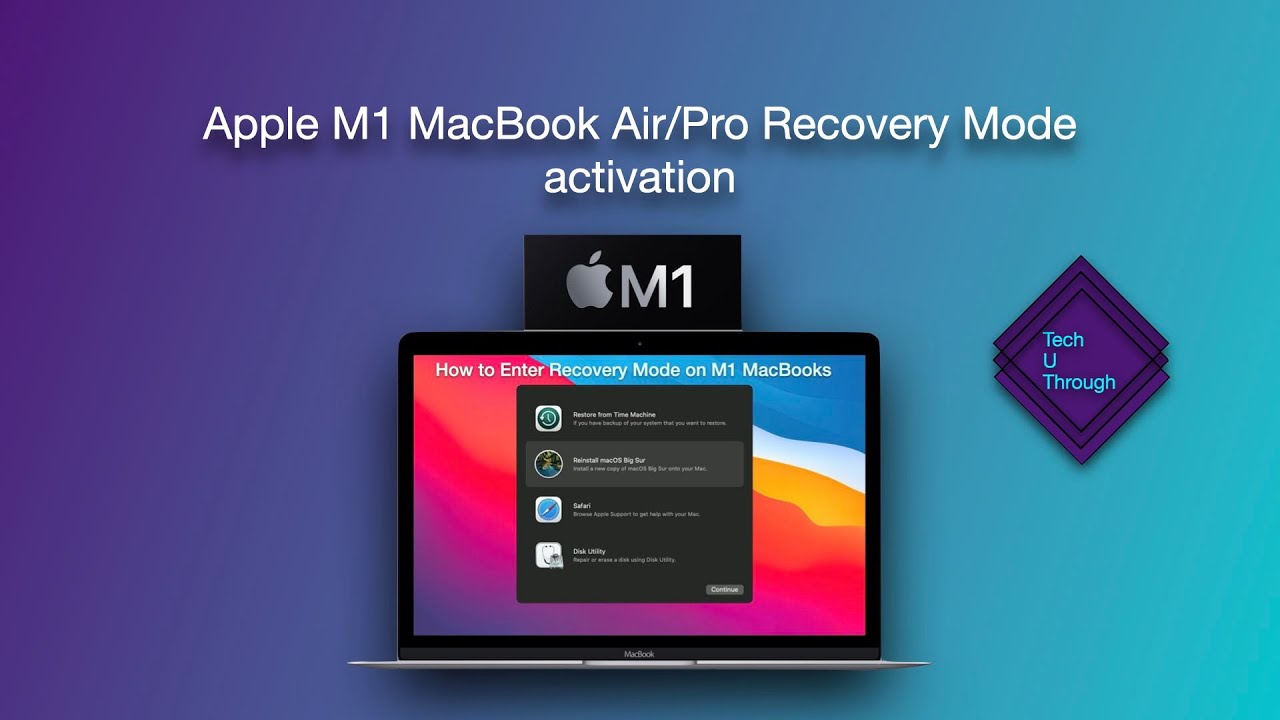 Активация режима восстановления Apple M1 MacBook Air/Pro