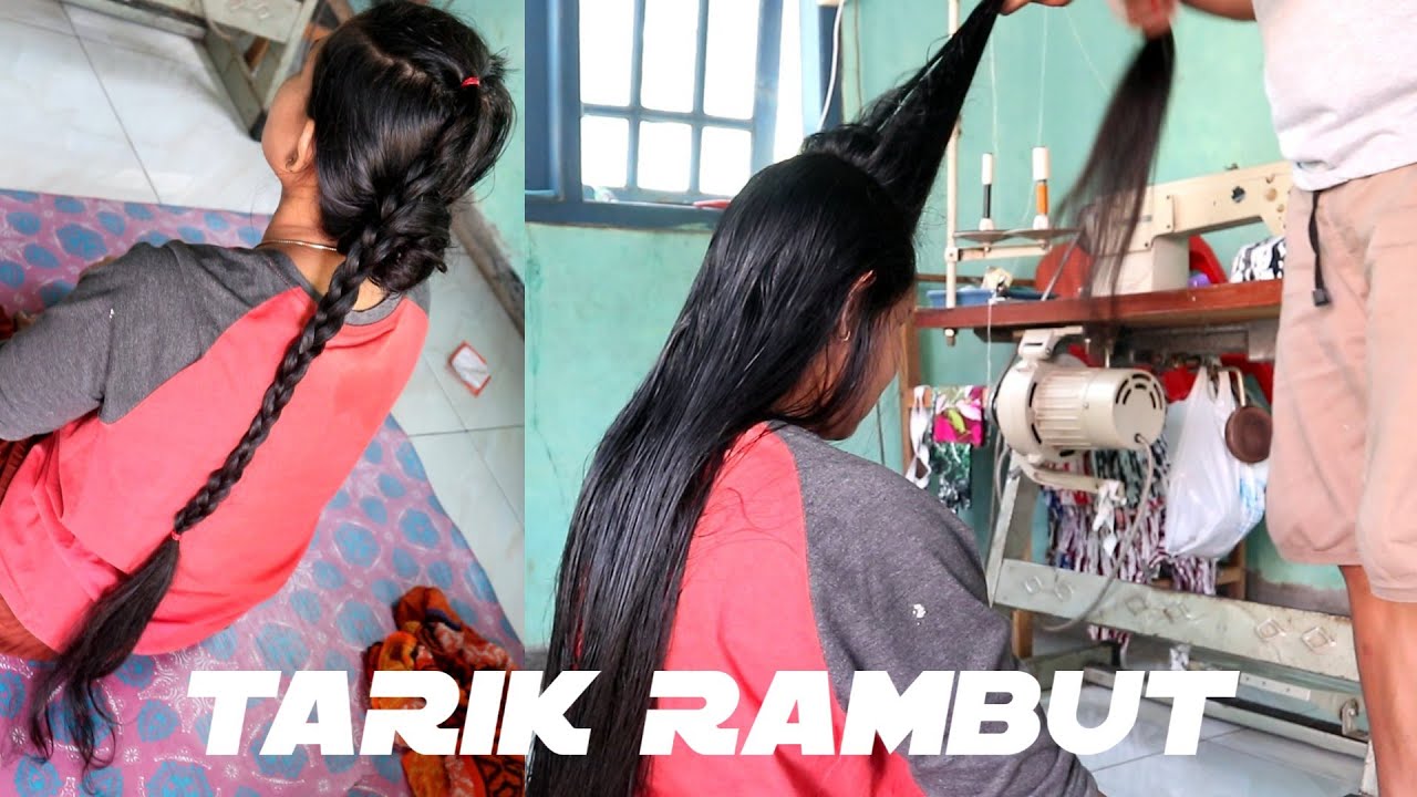Tarik rambut ..! Bermain rambut panjang hairplay and hair braids long hair