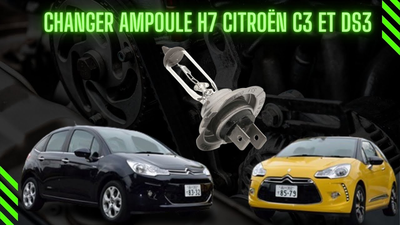Changer une ampoule H7 (feux de croisement) sur Citroën C3 et DS3