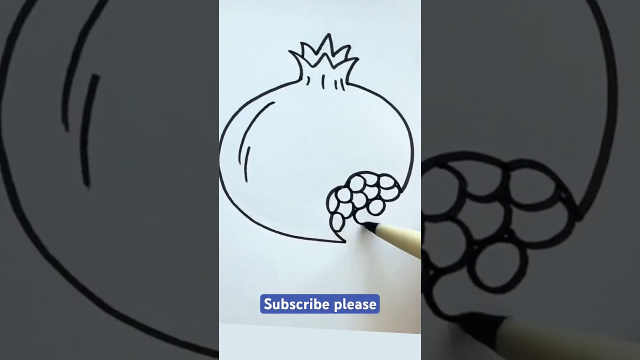 Pomegranate#drawing #fruit #healthy #trending #subscribe #ytshorts