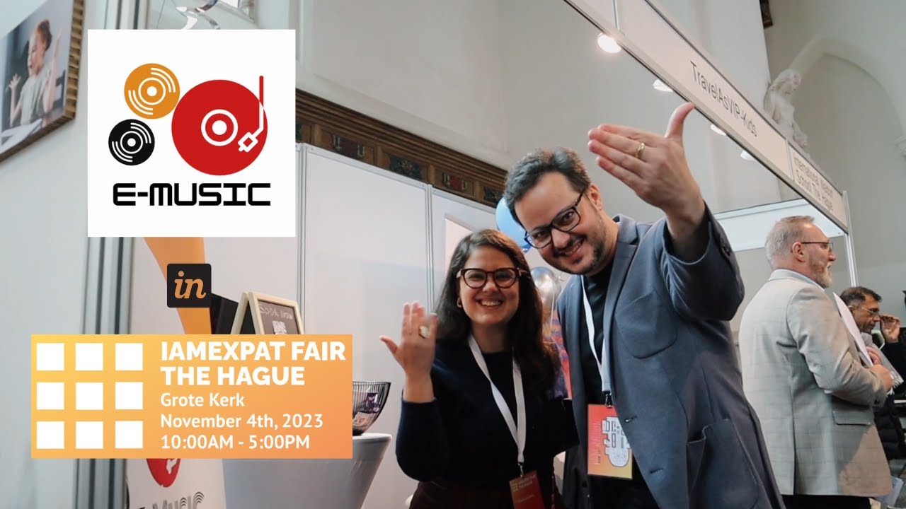 Let's go to @IamExpat Fair with @emusic.school  in The Hague.