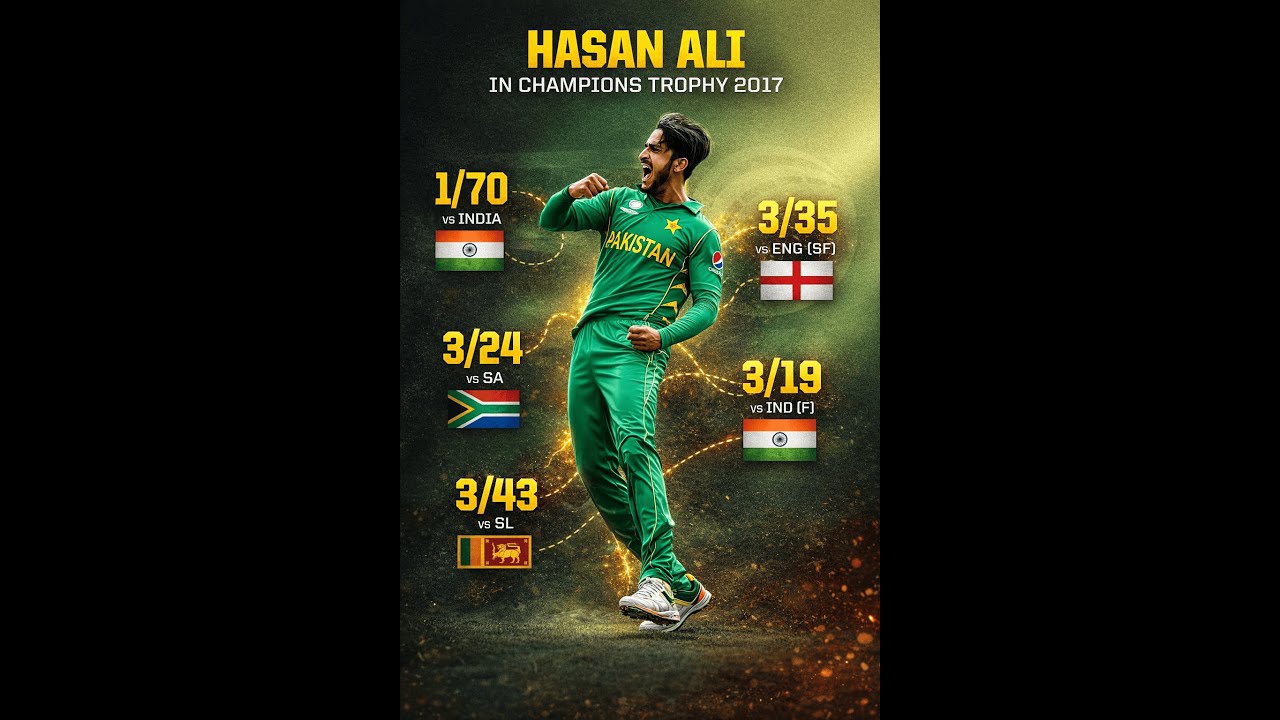 Hassan Ali All Wickets in Champion Trophy 2017