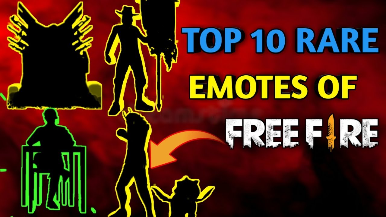 Top 10 rare emotes of free fire || Top 10 Legendary emotes of free fire ||
