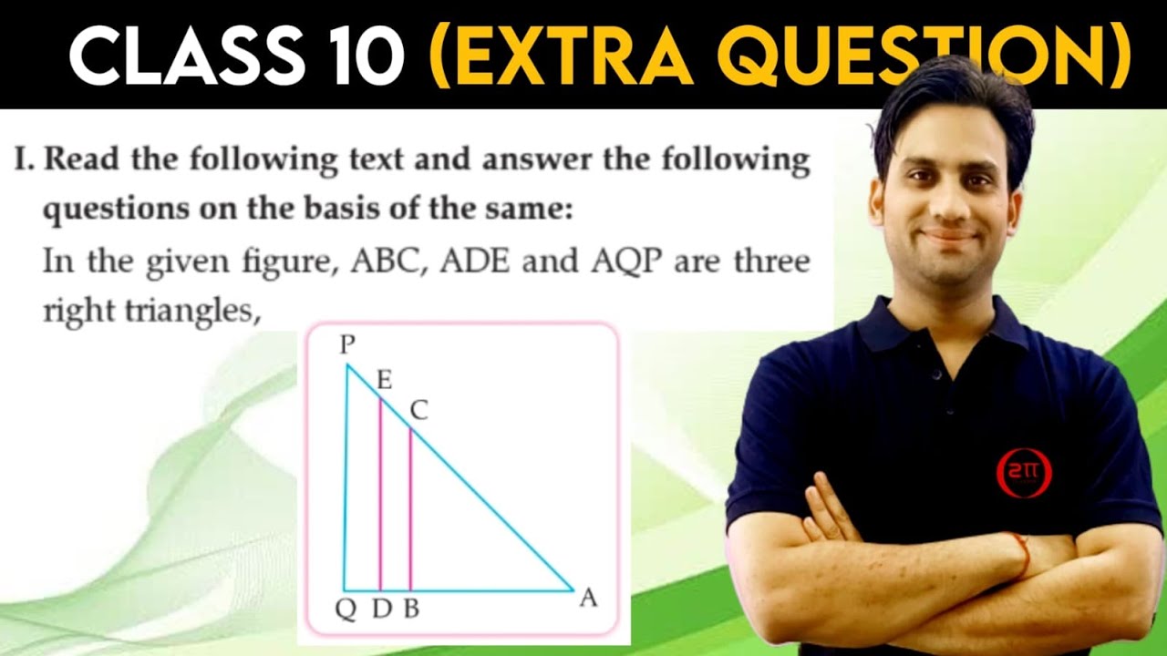 In the given figure, ABC, ADE and AQP are three right triangles. Q1. The value of sin A is the great