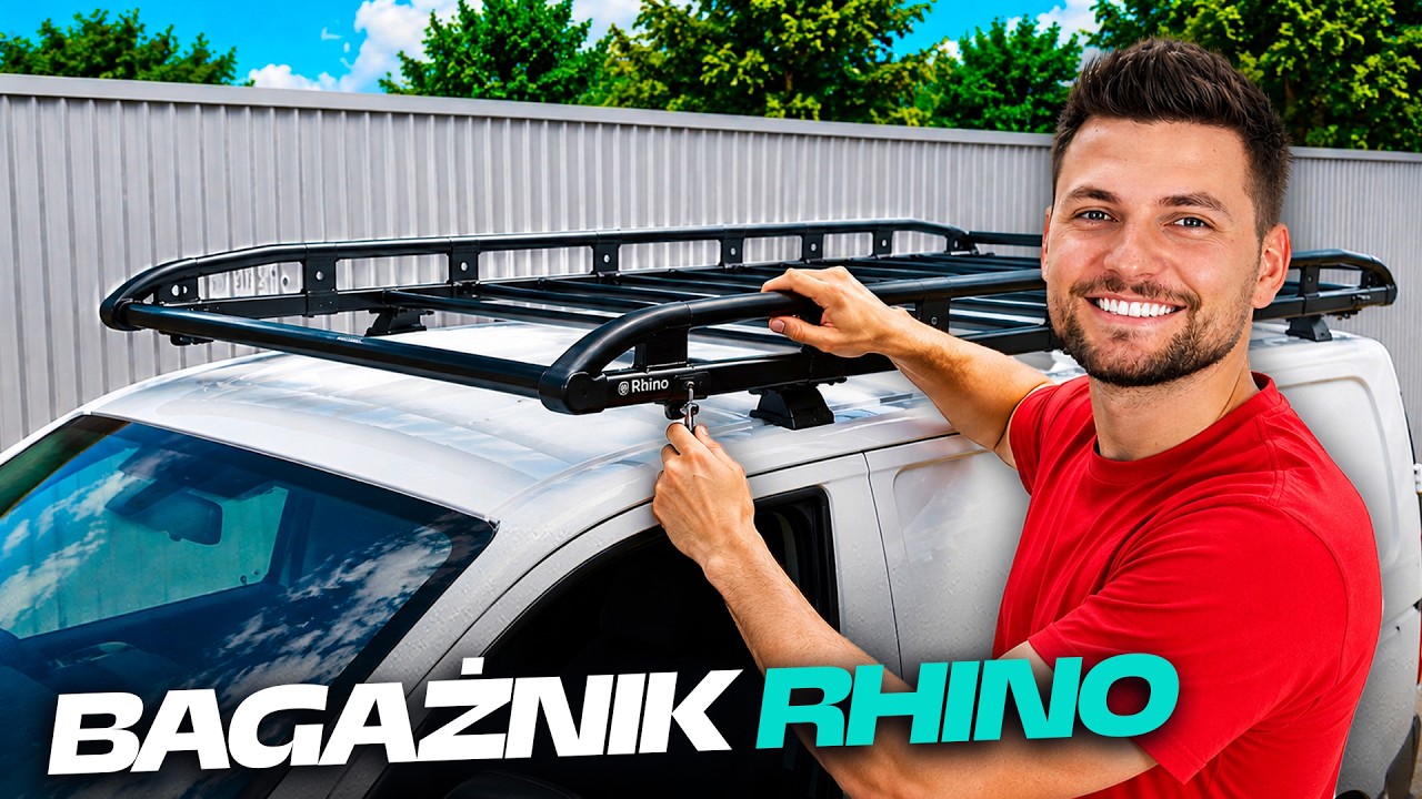 JAK ZAMONTOWAĆ BAGAZNIK DACHOWY RHINO? JAKI BAGAŻNIK WYBRAĆ? BAGAŻNIK NA DRABINE | DOMINIKMALUJE