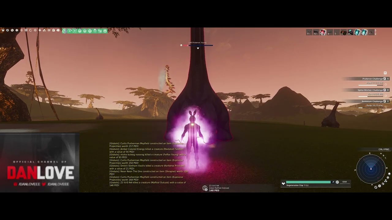 Entropia Unvierse Proteron  6 GLOBALS   FInish Rank 11
