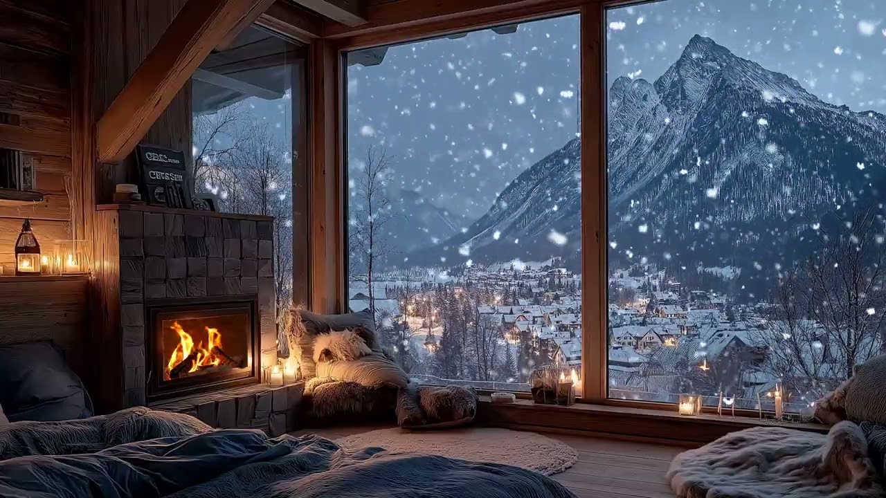 When Snow Sleeps Ambience with Deep Winter Silence and Gentle Night Calm for Relaxation and Sleep