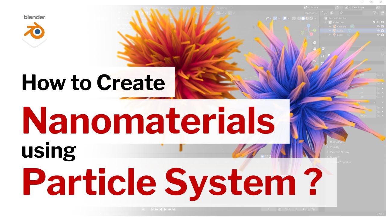 How to Create Nanomaterials Using Hair Particle System | Journal Cover Art Illustration | Blender