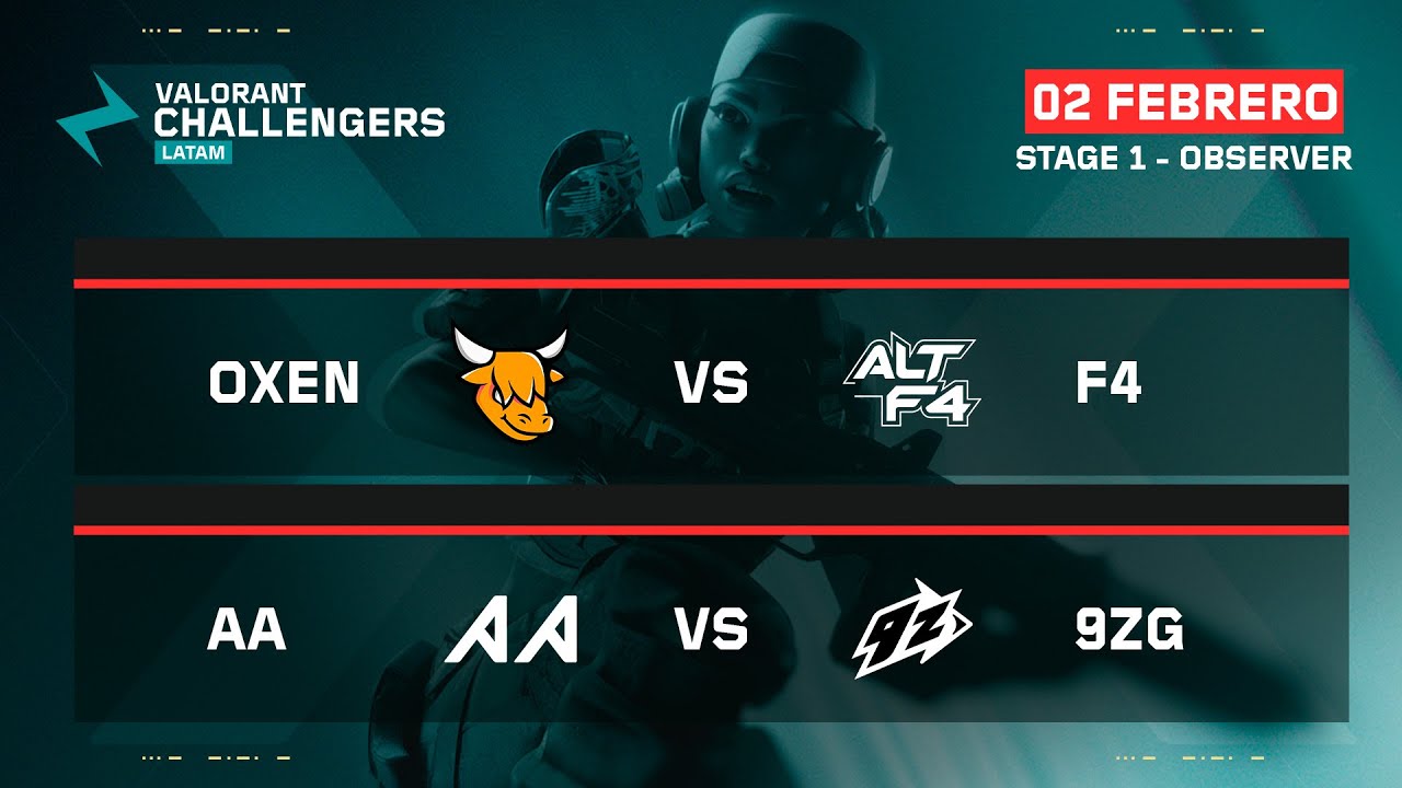 OXEN vs F4 | AA vs 9ZG | VALORANT Challengers LATAM Sur | Stage 1 | Semana 2 Día 1 | Fase regular