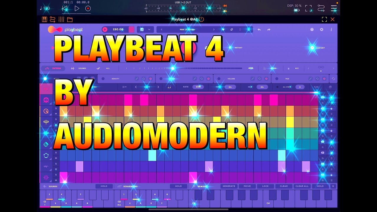 PLAYBEAT 4 - AI Powered Drum Designer by Audiomodern - Walkthrough & Demo for the iPad