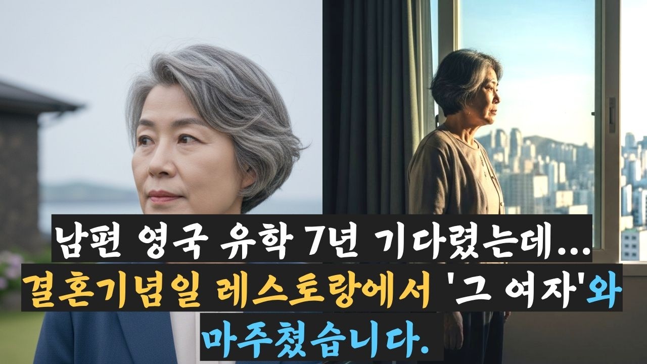 남편 영국 유학 7년 기다렸는데…결혼기념일 레스토랑에서 '그 여자'와 마주쳤습니다 | 63세 실화