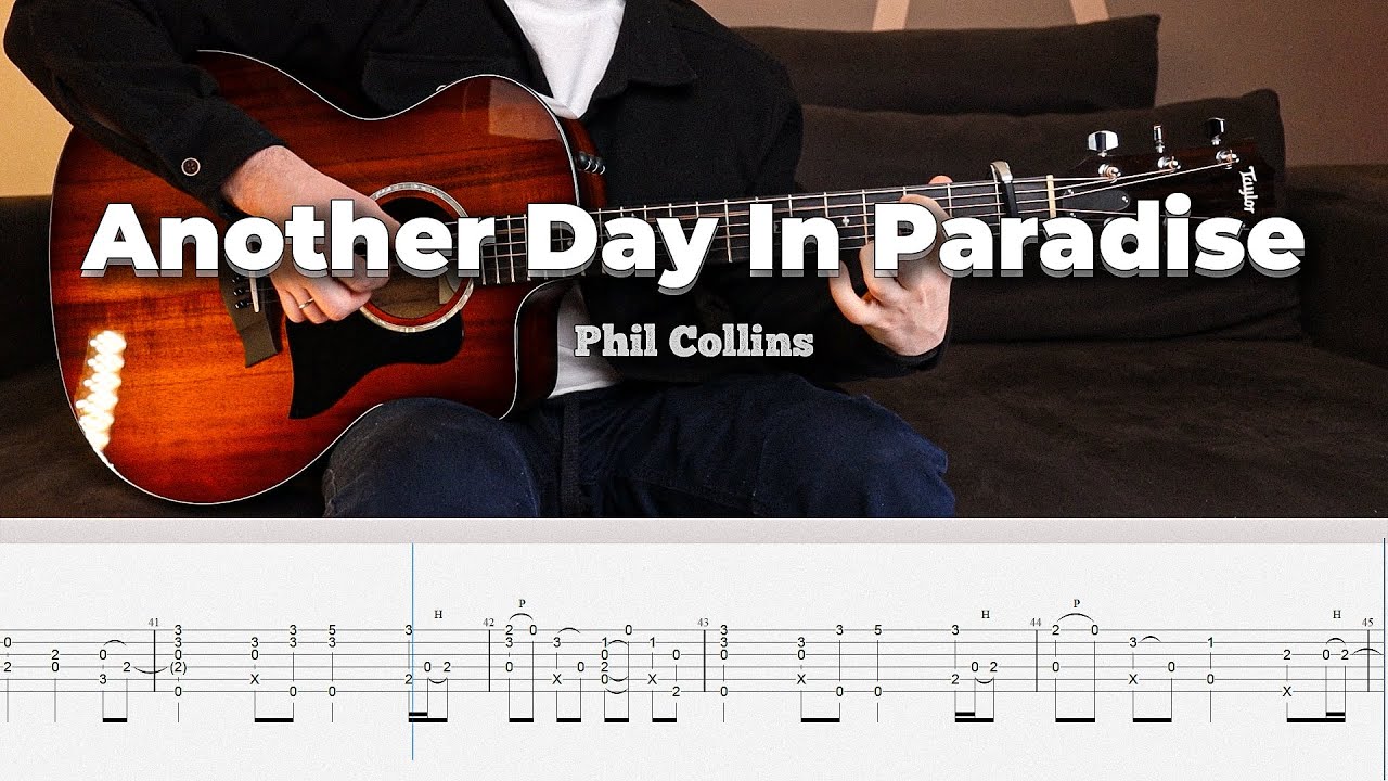 Phil Collins - Another Day In Paradise - Fingerstyle (TAB)