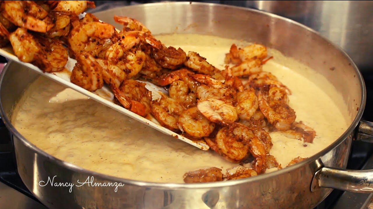 Camarones Cajun con Pasta