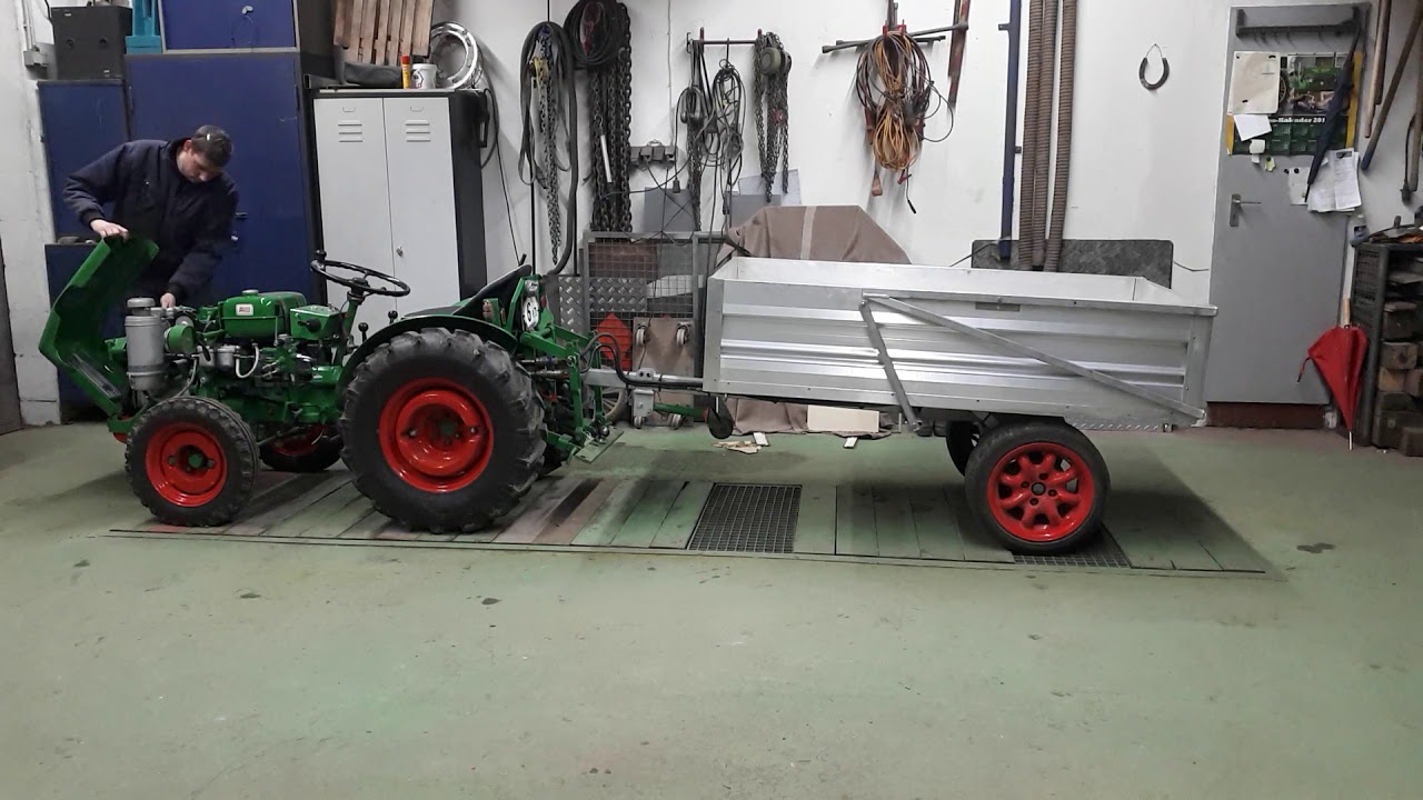 Agria 4800 mit Eigenbau Rückwertskipper und automatischer  Heckklappe