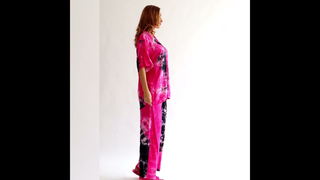 Spring Summer Fashion Trend 2021 Senapas Bianca Black Pink Tie Dye Pajamas