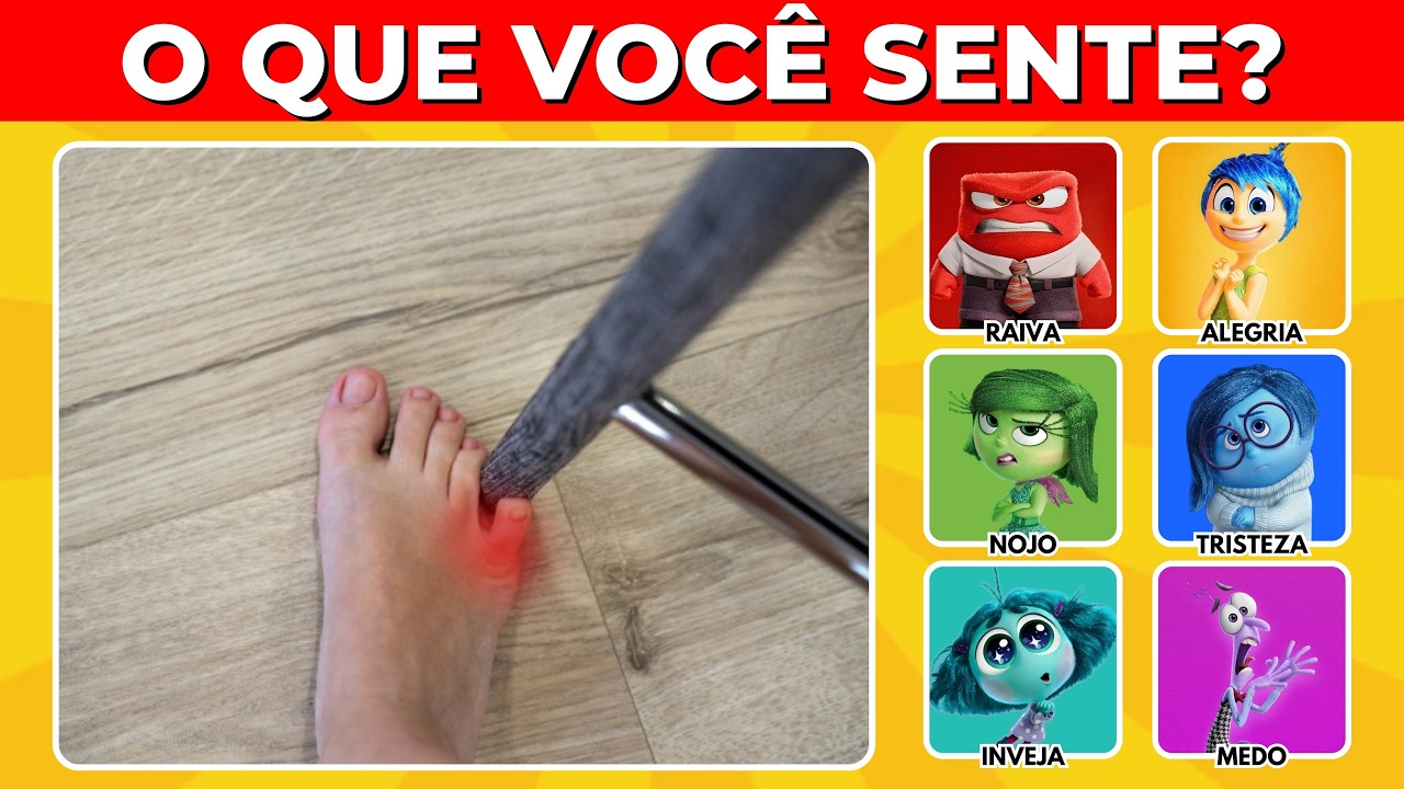 😡 Qual Emo&ccedil;&atilde;o voc&ecirc; Sente? 😱 | Emo&ccedil;&otilde;es de Divertida mente | Detona Quiz