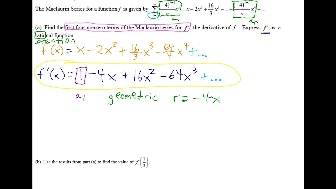 AP Calculus BC Notes Derivatives of Series Part 2
