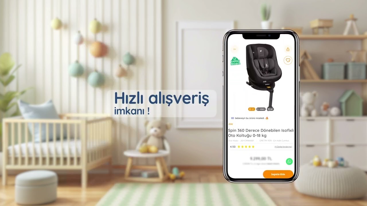 Anne ve bebek i&ccedil;in her şey ebebek uygulamasında! 📲✨