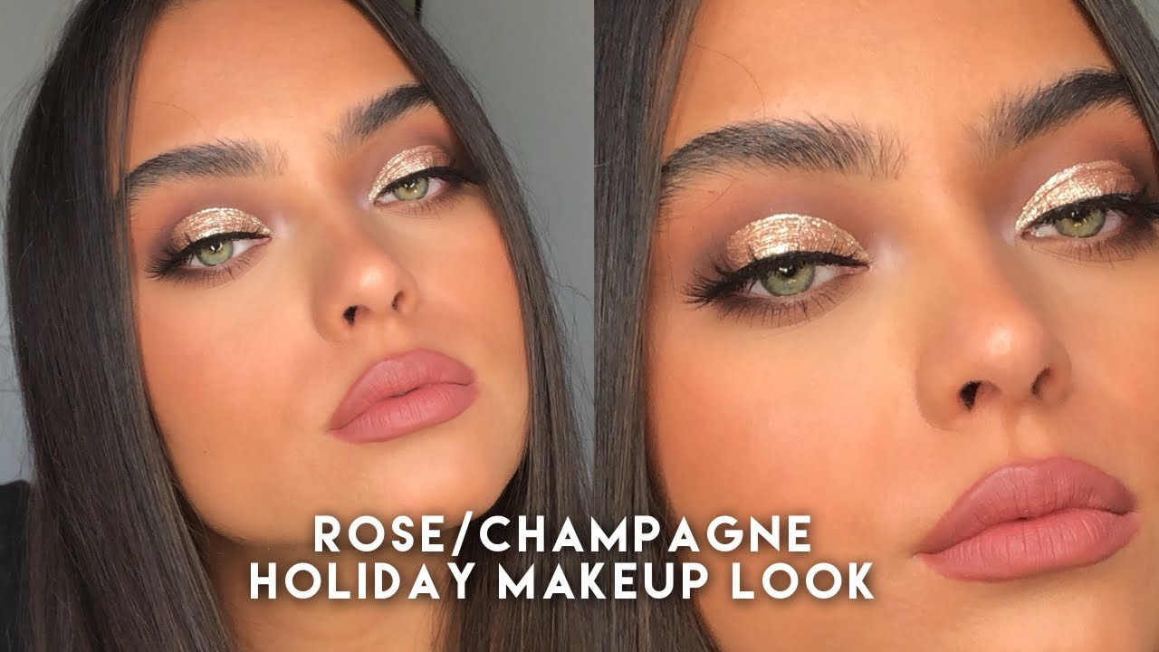 HOLIDAY MAKEUP TUTORIAL rose gold dreams
