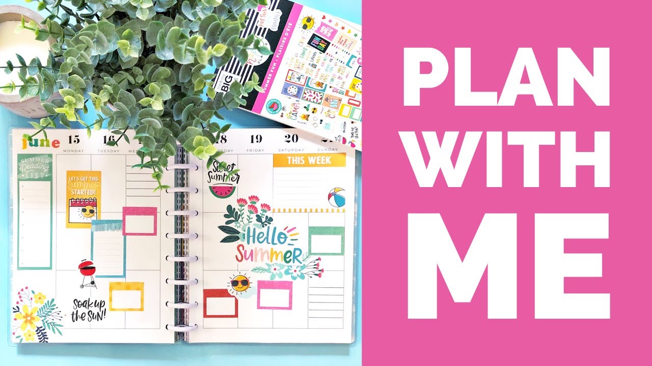 Plan With Me // Classic Happy Planner // First Week of Summer! // Summer Fun Sticker Book