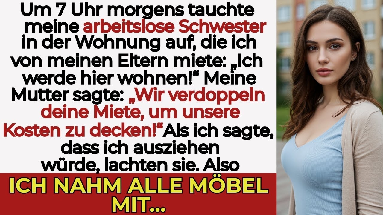 Meine arbeitslose Schwester drang in meine Wohnung ein — bis meine Familie die Miete verdoppelte
