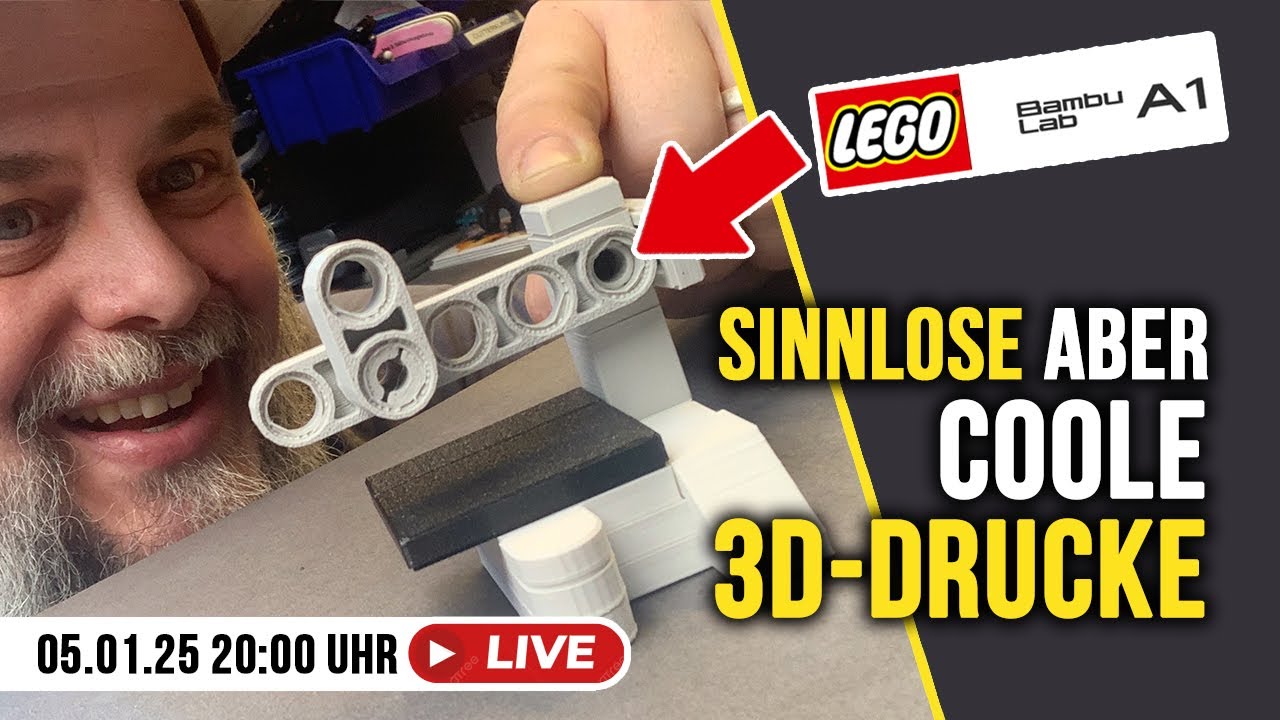 Sinnlose aber coole 3D-Drucke: Werkstattgeflüster Livestream 🚀🛠️
