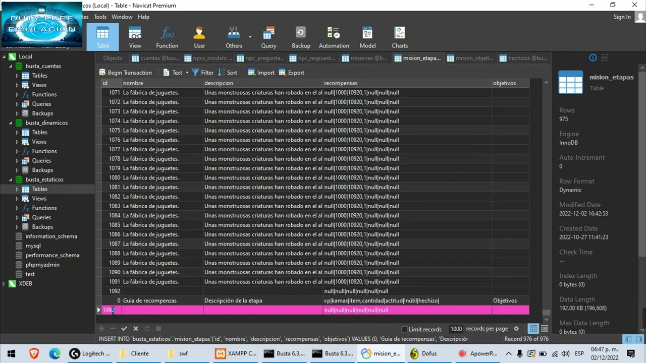 Parte 1 - Crear misiones en tu dofus server 1.29.1+