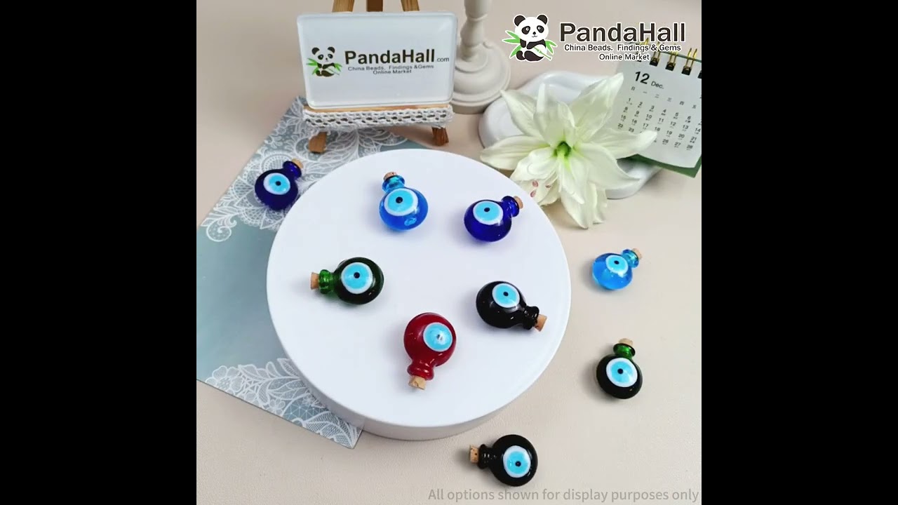 Lampwork Perfume Bottle Pendant Necklace  