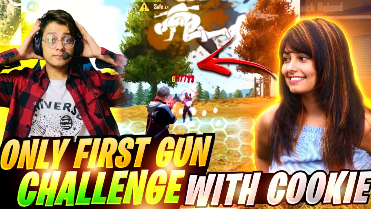 First Gun Challenge With Cookie !! Best Gameplay FreeFire #Xmania #Cookie
