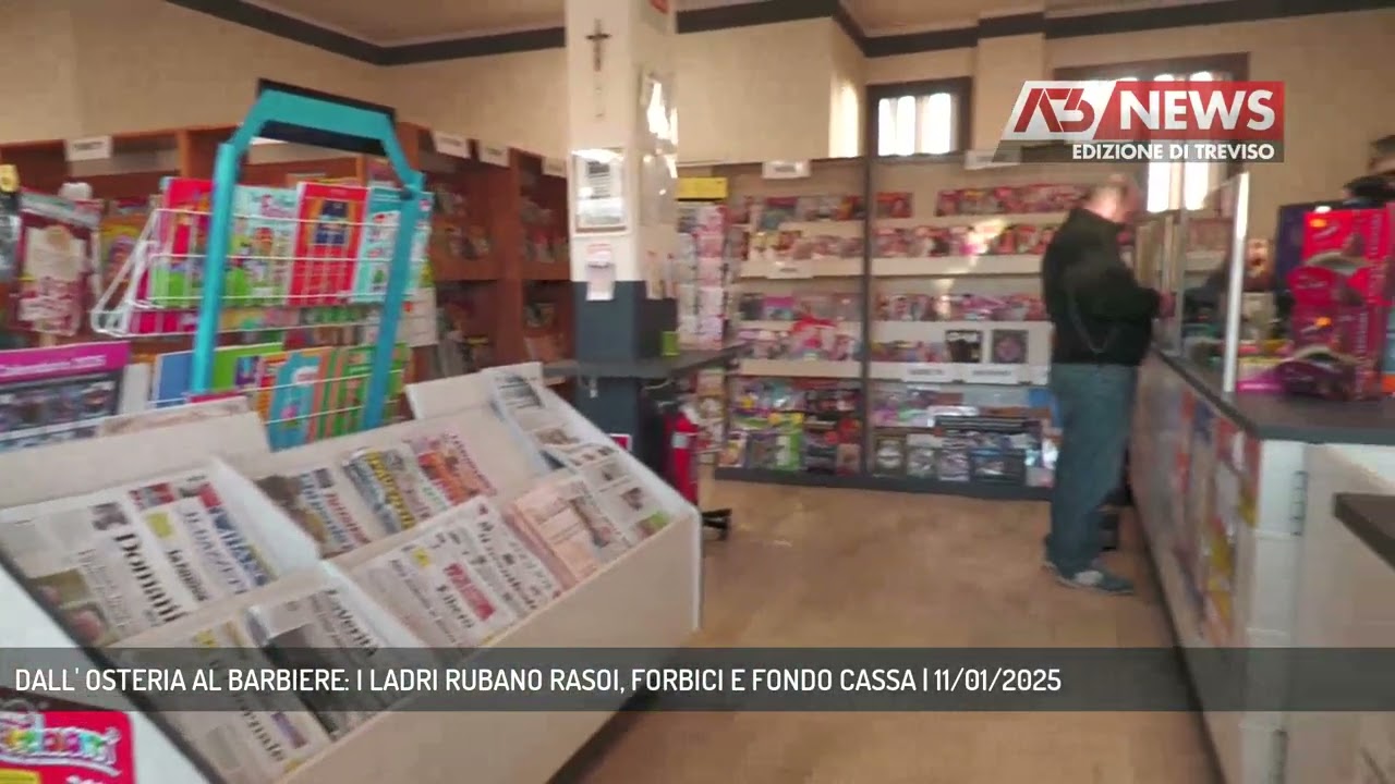 DALL' OSTERIA AL BARBIERE: I LADRI RUBANO RASOI, FORBICI E FONDO CASSA | 11/01/2025